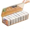 Caja de Almacenamiento de Cartas Caja de Cartas Estrella Transparente Gran Capacidad Portátil Caja de Almacenamiento con Separadores para Cartas Yu-Gi-Oh con Tapa