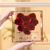 Caja de Flores para CD de Acrílico, Flor Eterna, Rosa, Caja de Regalo de Confesión para Novia, Acrílico de Alta Transparencia Deslizante