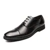 Zapatos de cuero de punta para hombre estilo británico de talla grande transfronterizos talla 48, zapatos de vestir casual de oficina con cordones para hombre