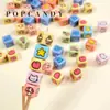 Acrílico Colorido Cuadrado Pequeño Estrella Gatito Manzana Cuentas Sueltas Pulsera DIY Cadena de Teléfono Móvil de Cuentas Accesorios Cuentas Versátiles