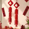 2026 Año del Caballo Decoración de Año Nuevo Colgante Cadena de Petardos Colgante de Puerta de Año Nuevo Arreglo de Ambiente del Festival de Primavera Carácter de Bendición para Sala de Estar