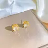 Conjunto de Moda Transfronterizo Incrustado con Circonita Collar y Pendientes Conjunto de Dos Piezas Trébol de Cuatro Hojas Completamente Diamantado Versátil Joyería de Lujo Ligero
