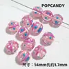 Cadena para Teléfono Móvil de Cristal Pintado a Mano Rayas de Circo Punto Pulsera de Pulsera de Abalorios Hecha a Mano Multicolor Linda Diversión Infantil DIY