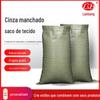 Saco Tecido Cinza de Plástico PP para Ração Química Mudança Saco de Embalagem Pele de Cobra Logística Saco Grande de Embalagem Espessado e Durável