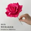Novo Vermelho Rosa Casamento Flor Artificial Atacado Rosa Quênia Vermelho Rosa Salão de Casamento Hotel Guia de Estrada Sessão Flor Artificial