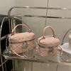 Bolso Estilo Chanel para Mujer 2025 Nueva Llegada Mini Bolso Romboidal de Mano de Alta Gama Combinable Cadena Hombro Cruzado