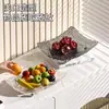Bandeja de Frutas para Sala de Estar, Uso Doméstico, Plato de Frutas para Mesa de Café, Lujo Ligero Gama Alta Regalo de Inauguración de Casa Exquisita Bandeja de Dulces, Bandeja de Exhibición de Bocadillos