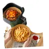 Fabricante de papel para air fryer Pequenos pratos de plástico Tapetes Papel manteiga de silicone Pratos de toalha Pratos de porcelana branca Bacias quadradas