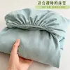 Protector de colchón de gasa de doble capa de color liso, funda de colchón resistente a la suciedad de una sola pieza, universal para todas las estaciones, juego de tres piezas para una persona, colcha de cobertura total