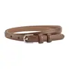 Cinturón Fino de Cuero Genuino Estilo Coreano para Mujer, Hebilla de Pin de Piel de Vaca, Cinturón Fino de Cuero Estilo Hong Kong Vintage para Mujer, Venta al por Mayor de Fábrica