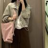 Diseño Sentido Nicho Chaqueta Corta Retro Manga Larga Ropa Rushing 2025 Primavera y Otoño Simple Protector Solar Cárdigan Corto