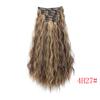Peça de Peruca Feminina Conjunto de 6 Peças Permanente de Milho Cabelo Cacheado Longo Cabelo com Cartão 16 Conjunto de Seis Peças Cabelo Ondulado Cacheado com Mechas Extensões de Cabelo