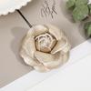 Estilo coreano Couro Camélia Decoração Do Jardim De Infância diy Material Acessórios Do Cabelo Decoração Do Carro Rose Flower Jóias Acessórios
