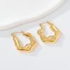 Pendientes Geométricos de Acero Inoxidable Transfronterizos Europeos y Americanos Más Vendidos para Mujer, Pendientes y Aretes con Recubrimiento al Vacío en Horno que No Se Desvanecen