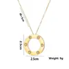 Collar Redondo con Disco Chapado en Oro de 18 Quilates, No se Desvanece, Cadena Elegante para Clavícula, Collar de Acero de Titanio de Alta Gama de Lujo con Circonita Redonda para Mujer