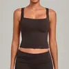 Chaleco de yoga Qiusha de doble capa cosido sin relleno, ropa de fitness de secado rápido, adecuado para correr al aire libre, top deportivo con hermoso diseño en la espalda 6012