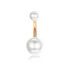 Clavo de acero inoxidable para ombligo transfronterizo, juego básico de 5 piezas de circón, anillo simple para ombligo, joyería para perforación de cuatro garras, venta al por mayor