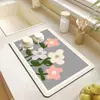 Alfombrilla Simple para Desagüe de Cocina, Alfombrilla Absorbente para Barra de Cocina, Alfombrilla de Mesa, Posavasos Aislante Antiescaldado, Alfombrilla para Secar Platos, Control de Agua