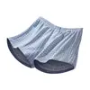 Nuevos calzoncillos a cuadros azules y negros para hombre 2026 con aberturas laterales, boxers modernos estilo cielo estrellado, pantalones cortos transpirables de moda de verano