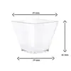 Em estoque Copo Mousse 60ml 2oz Copo Pudim Quadrado Descartável Transparente Plástico Rígido PS Copo Sobremesa Amazon