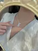 Novo Colar Estilo Chinês de Cabacinha Fosca Colar para Mulheres Luxo Leve Nicho Design de Ponta Acessórios Pingente Corrente para Clavícula para Mulheres