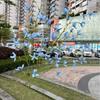 Fabricantes de flores de simulação de casamento azul claro, novo guia de estrada de casamento azul, decoração de base de fileira de flores, atacado de flores falsas