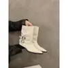Botines altos de tacón alto con punta fina en color marrón para mujer, nuevos botines sencillos para primavera y otoño 2026, botines de caña recta con hebilla de cinturón retro