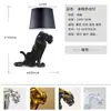 [Personalizada] Lámpara de Mesa Creativa Minimalista Moderna de Resina para Dormitorio que Atrae la Fortuna con Leopardo de Dinero Decoración de Hotel Nórdico