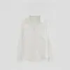 Camisa Blanca de Lino Estilo Francés Old Money para Mujer, Camisa de Algodón y Lino con Cuello en V Relajado Estilo Perezoso Primavera y Verano, Top Protector Solar