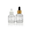 En stock, botella de vidrio redonda, 20 ml, 30 ml, botella redonda, botella de esencia, botella gotero, botella de esencia transparente dividida en botellas