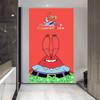 Calamardo Bob Esponja Calamardo Dibujo Animado Tela Colgante Vertical Decoración de Pared para Dormitorio Tela de Fondo Creativa Tapiz Paibig Estrella