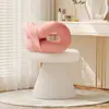 Taburete Giratorio con Lazo para Tocador de Dormitorio, Estilo Crema, Taburete de Maquillaje para el Hogar de Niñas, Silla para Tocador, Silla de Maquillaje de Celebridad de Internet