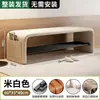 Área de troca de sapatos, hall de entrada, uso doméstico, sapateira elegante e luxuosa com banco embutido, sapateira de quarto, design longo, adequada para a entrada ou ao pé da cama