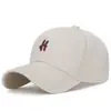 Gorra de Béisbol con Protección Solar Estilo Japonés y Coreano, Simple y Versátil, Bordado de Letra H, Ala Ancha, Adelgazante del Rostro, Estilo Pareja Estudiante, Unisex