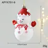Nuevo Colgante de Plástico en Polvo Pegajoso Rojo Rojo y Blanco Colores en Polvo Colgante de Dibujos Animados Decoración para Colgar en Árbol de Navidad Ventana Stock Listo