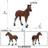 Modelo de Caballo Blanco Simulador Caballo de Pradera Potro Animal Juguete de Plástico Animal Salvaje Regalo Cognitivo para Niños Regalo