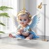 Chaveiro de Anjo Bebê Fofo Transfronteiriço Pingente de Mochila Presente Infantil Decoração de Árvore Pendurada Pingente de Carro