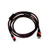 Cable de Datos Mini HDTV a HDTV HD 1080P 1.5m con Anillo Magnético Trenzado Externo Rojo y Negro de Red