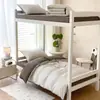 Sencillo Juego de Ropa de Cama de Algodón Puro de Tres Seis Piezas para Dormitorio de Estudiantes, Sábana Individual, Colcha, Juego Completo de Ropa de Cama