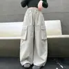Pantalones Cargo para Niñas Primavera y Otoño 2026 Nueva Moda Infantil de Otoño Pantalones Casuales Rectos de Pierna Ancha para Estudiantes de Secundaria