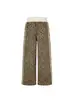 Pantalones casuales de punto de pierna ancha a rayas con estampado de leopardo estilo americano para hombres y mujeres, nueva colección otoño 2026, corte holgado, caída fluida, de largo hasta el suelo