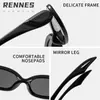 Novos Óculos de Sol Raine de Alta Qualidade Europeus e Americanos Yk Formato Oval Cat-Eye Modernos e Versáteis Uv