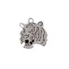 Pingente DIY Cabeça de Tigre Prata Antiga Personalizado Hip-Hop Liga de Metal Fabricante Atacado Colar Acessórios Pingente Retrô Moda