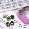 K9 Nuevos Pedrería de Uñas Redondas de 6 mm con Base Puntiaguda de Gama Alta, Pedrería Tridimensional Super Brillante para Decoración de Uñas de Vidrio DIY