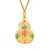 Nuevo Collar de Calabaza Hueca Esmaltada, Collar Largo Estilo Chino para Mujer, Cadena para Suéter con Colgante, Joyería para Mujer