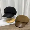 Sombrero Octagonal Casual Retro Nuevo de Otoño e Invierno Estilo Coreano para Mujer Hace que la Cara se Vea Más Pequeña Boina Nube de Invierno Sombrero de Pintor Estilo Británico