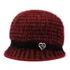 Chapéu para Nova Mãe 2025 Chapéu de Inverno Feminino de Pele Falsa de Vison Boina Fashion Chapéu de Pelo para Meia-Idade e Idosos