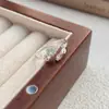 Anel Par de Anéis para Casal Flor de Pessegueiro Luminosa Design de Nicho Prata de Lei S925 Luxo Acessível Moda Anel Par Presente de Dia dos Namorados