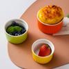 Tazón pequeño para hornear Stripe Shufulei transfronterizo de doble pared para leche, huevo al vapor, taza para pudín, vajilla para horno, para hornear en casa, tazón para helado