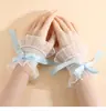 Cubierta de Muñeca de Encaje Blanco Lolita Dulce Girly Corazón Decoración de Muñeca Lolita Guantes de Gasa